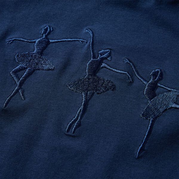 Otroška majica z dolgimi rokavi mornarsko modra 128