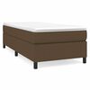 vidaXL Posteljni okvir z vzmetmi temno rjav 100x200 cm blago