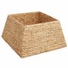 vidaXL Ovratnik za božično drevo Kvadrat Rjava 50 x 50 x 25 cm