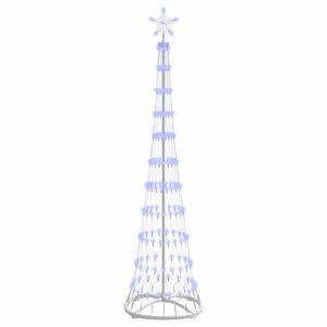 vidaXL LED božično drevesce Modra 190 cm Kovina