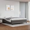 vidaXL Vzmetnica z žepkasto vzmetjo srednje trdote siva 180x200x20 cm umetno usnje