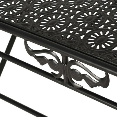 vidaXL Zložljiva klubska miza starinski stil kovina 100x50x45 cm črna