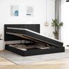 vidaXL Postelja z dodatnim prostorom za shranjevanje in vzmetnico Črna