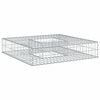 vidaXL Gabionska dvignjena postelja 100 x 100 x 20 cm Cinkana jeklena