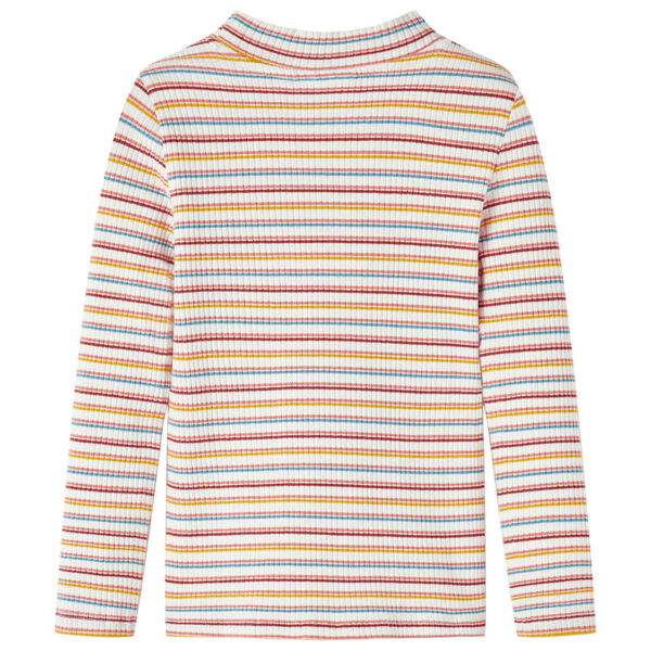 Otroška majica z dolgimi rokavi visoki ovratnik bež 128