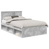 vidaXL Konstrukcija postelje Beton 120 x 190 cm Masivno borovo les