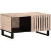 vidaXL Klubska mizica bela 80x51x40 cm trden mangov les