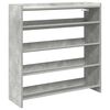 vidaXL Regal za čevlje betonsko siv 80x25x81 cm inženirski les