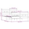 vidaXL Kovinski posteljni okvir brez vzmetnice sonoma hrast 140x190 cm