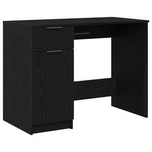 vidaXL Miza Črna Orehovina Inženirski les 100 x 50 x 75 cm
