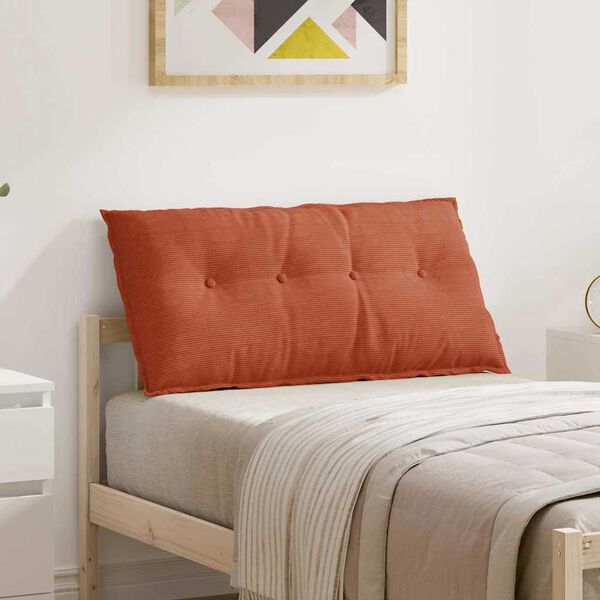 vidaXL Poglavni vzglavnik Rdeče oranžna 100 x 50 cm Žametna tkanina