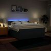 vidaXL Box spring postelja z vzmetnico modra 180x200 cm blago