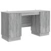 vidaXL Miza Siva Sonoma 142,5 x 50 x 75 cm Inženirski les