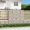 vidaXL Obokana gabion ko&scaron;ara 11 kos 200x50x200/220 cm pocinkano železo