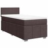 vidaXL Box spring postelja z vzmetnico temno rjava 90x200 cm blago