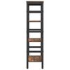 vidaXL Knjižna polica Dimljeni oreh 60 x 29,5 x 115 cm Konstruiran les