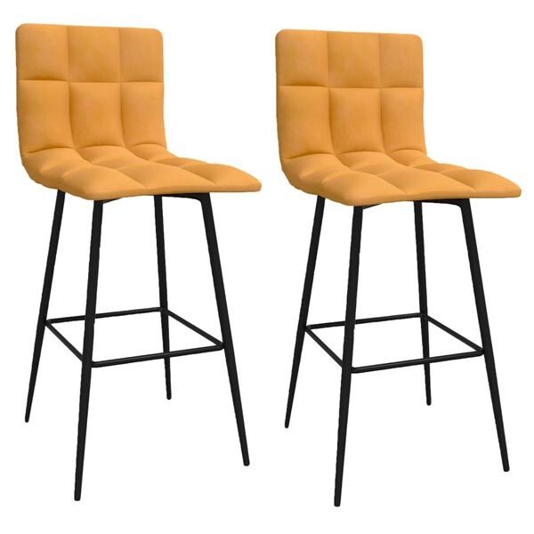 vidaXL Barski stolčki 2 kosa rjav žamet