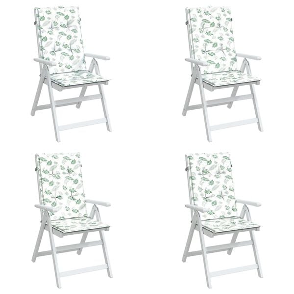 vidaXL Blazine za stole 4 kosi vzorec listov blago