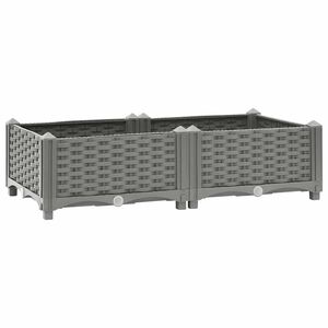 vidaXL Visoka greda 80x40x23 cm polipropilen