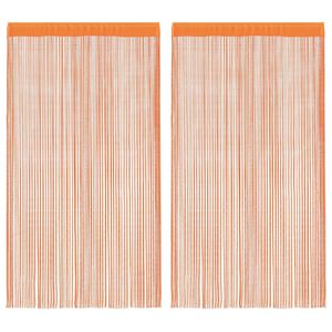 vidaXL Vrvne zavese 2 kosa oranžne 100x250 cm