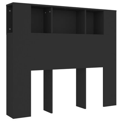 vidaXL Vzglavna omarica črna 120x18,5x102,5 cm