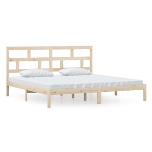 vidaXL Posteljni okvir iz borovine 200x200 cm