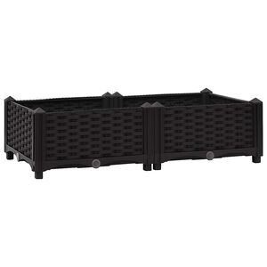 vidaXL Visoka greda 80x40x23 cm polipropilen