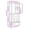 vidaXL Komplet shranjevalnega pohi&scaron;tva z vrati Rjava Konstruiran les