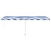 vidaXL Prostostoječa avtomatska tenda 600x350 cm modra/bela