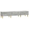 vidaXL TV omarica Betonsko siva 147 x 34,5 x 30 cm Inženirski les