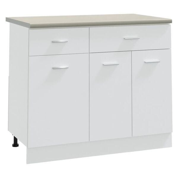 vidaXL Kuhinjski pult krem 100x60x2,8 cm iverna plo&scaron;ča