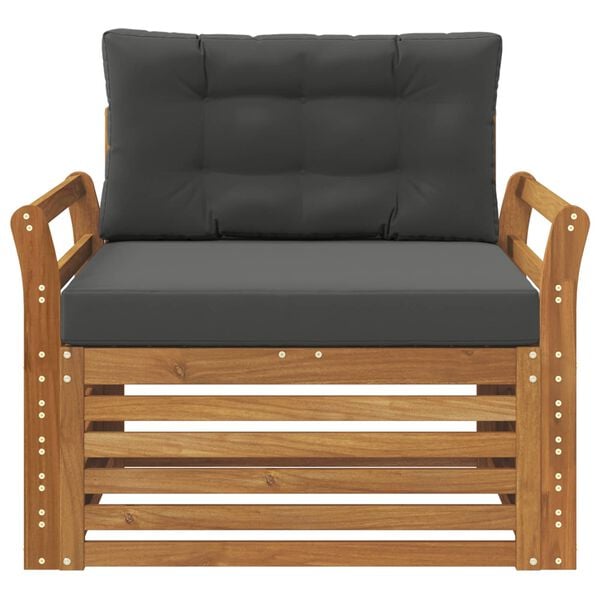 vidaXL Zunanja garnitura za sedenje Masivno akacijevo les in poliester