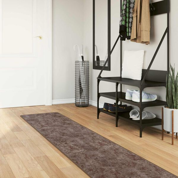 vidaXL Preproga runner MARSA Siva 400 x 50 cm Poliester in PVC