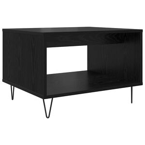 vidaXL Klubska miza Črni hrast 60 x 50 x 40 cm Inženirski les