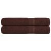 vidaXL Brisače FROGN 2 kosa rjave 100x200 cm 360 g/m&sup2;