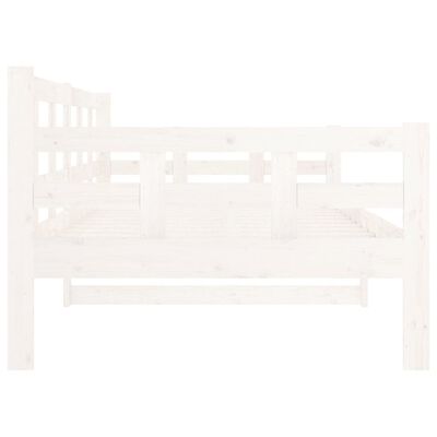 vidaXL Dnevna postelja bela trdna borovina 90x190 cm