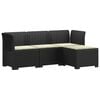 vidaXL 4-sedežna vrtna sofa z blazinami, rattan videz PP Antracit