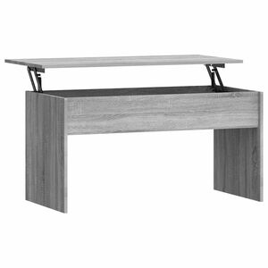 vidaXL Klubska mizica siva sonoma 102x50,5x52,5 cm konstruiran les