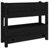 vidaXL Visoka greda črna 77x25x66 cm trdna borovina