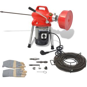 vidaXL Naprava za či&scaron;čenje cevi 250 W 12,5mx16mm 4,5mx9,5mm