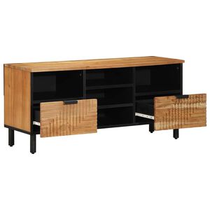 vidaXL TV omarica s polico Rjava 100 x 33,5 x 46 cm Masiven les manga
