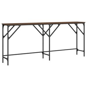 vidaXL Konzolna mizica rjav hrast 180x29x75 cm inženirski les