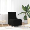 vidaXL Modularna sedežna garnitura brez naslonjala za roke črne barve 55 cm blago