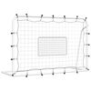 vidaXL Odbojna nogometna mreža bela in črna 184x61x123 cm jeklo in PE