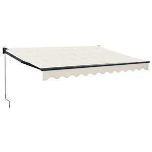 vidaXL Zložljiva tenda krem 3x2,5 m blago in aluminij