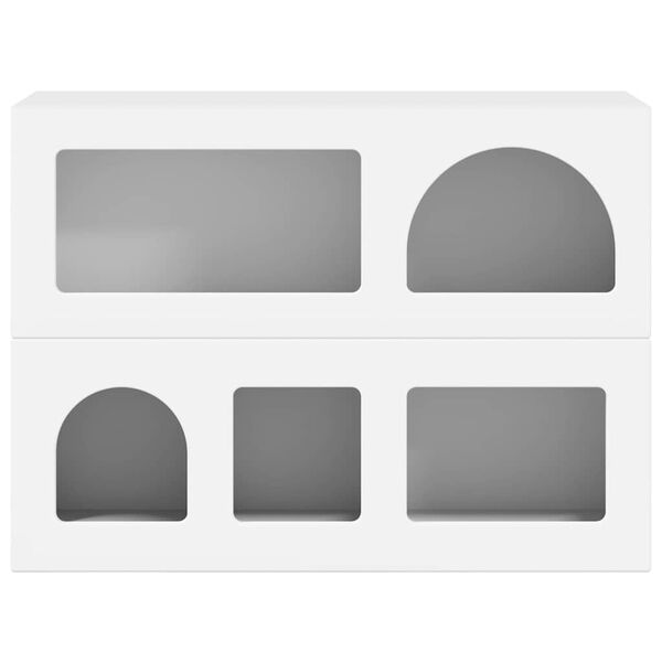 vidaXL Strani &scaron;al Bela 80,5 x 35 x 59 cm Konstruiran les