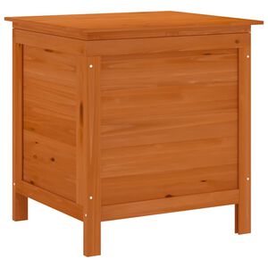 vidaXL Vrtna &scaron;katla za shranjevanje rjava 50x49x56,5 cm trdna jelka