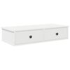 vidaXL Stenska polica s predali bel 80x34x17 cm inženirski les