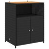 vidaXL Za omarice Črna 70 x 50 x 87 cm Poliester in Roly Rattan