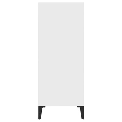 vidaXL Komoda bela 57x35x90 cm iverna plošča